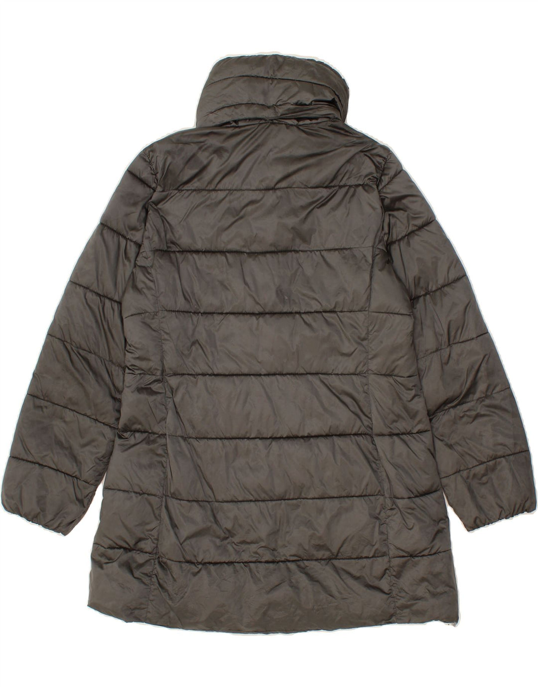MASSIMO DUTTI Womens Hooded Padded Coat UK 16 Large Grey Nylon Vintage Massimo Dutti and Second-Hand Massimo Dutti from Messina Hembry 
