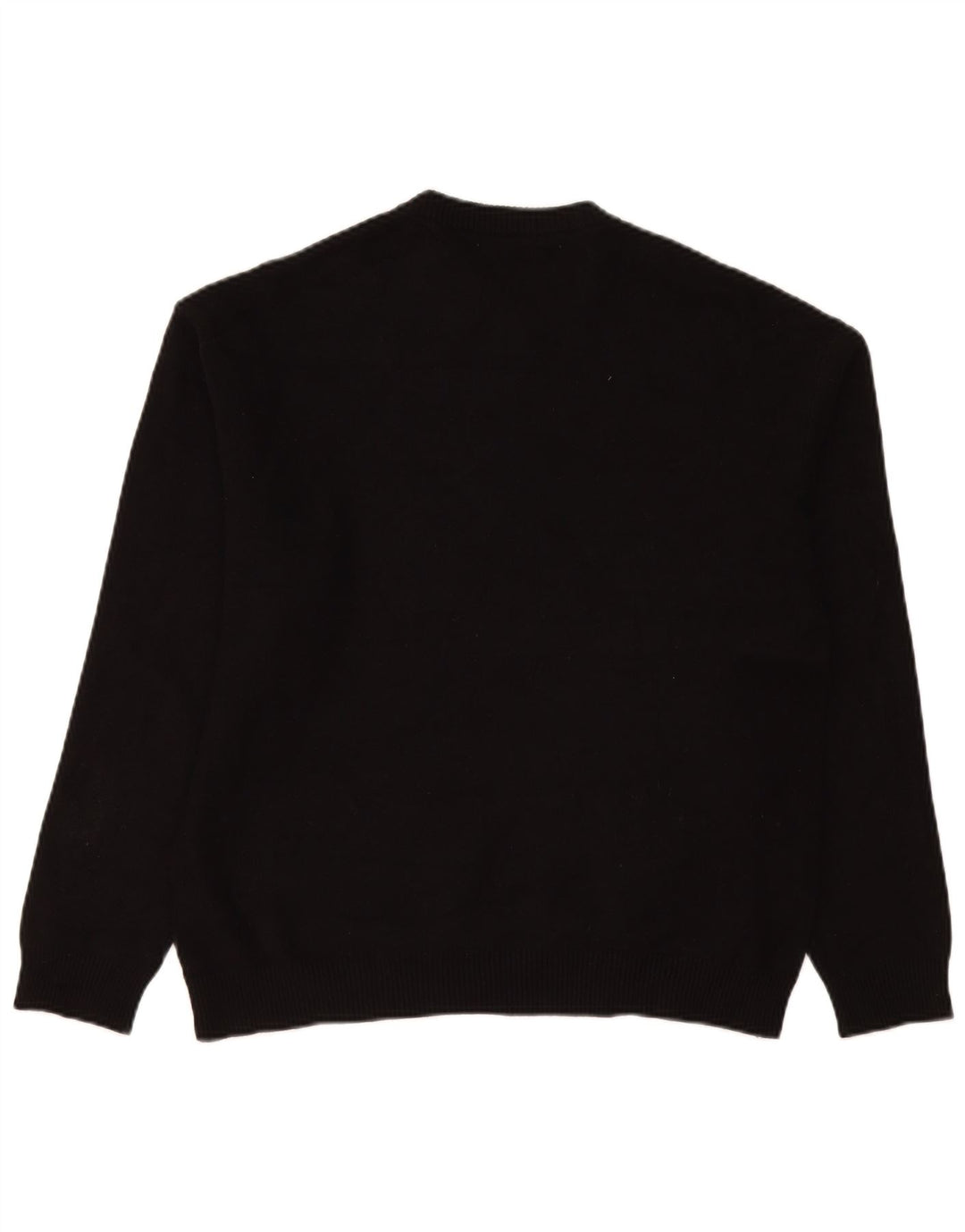 Zara Suéter masculino com gola redonda, grande viscose preta