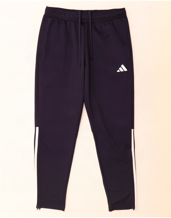 Calça de treino Adidas Aeroready masculina grande poliéster azul marinho