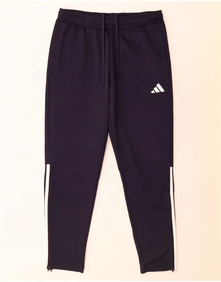 Calça de treino Adidas Aeroready masculina grande poliéster azul marinho