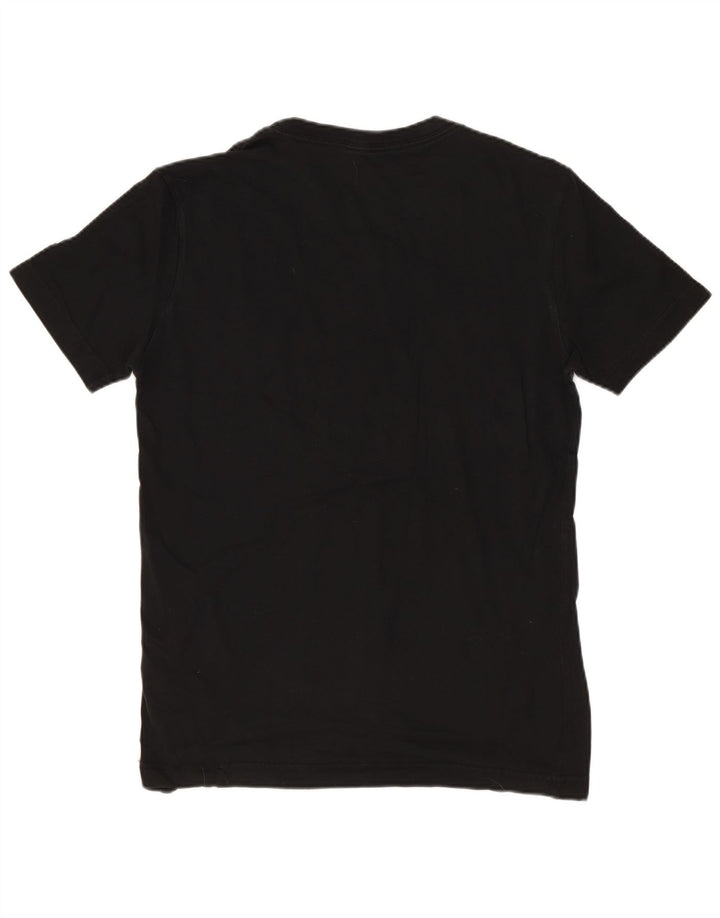 Camiseta masculina CALVIN KLEIN JEANS com estampa gráfica pequena de algodão preto