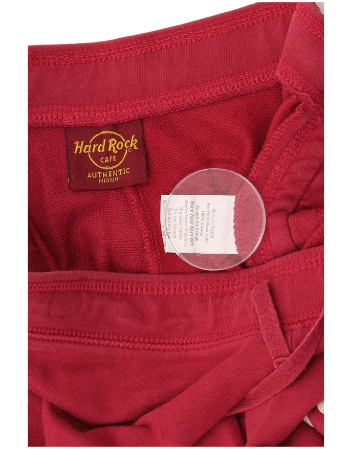 Shorts esportivo feminino HARD ROCK CAFE Munich Graphic UK 14 algodão vermelho médio