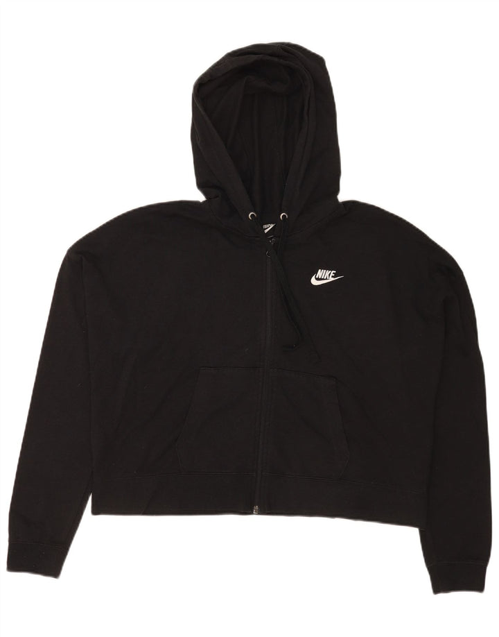 Suéter Nike Feminino Crop Oversized Zip Hoodie UK 14 Médio Preto Poliéster