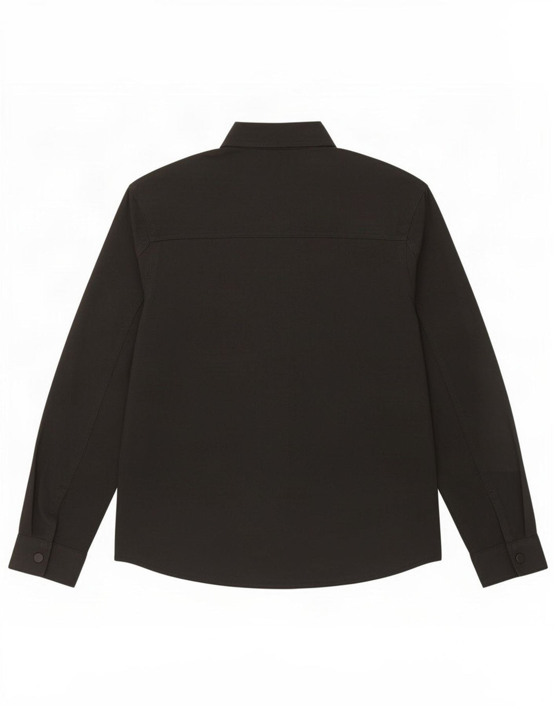 Zara Camisa masculina overshirt pequena preta poliéster
