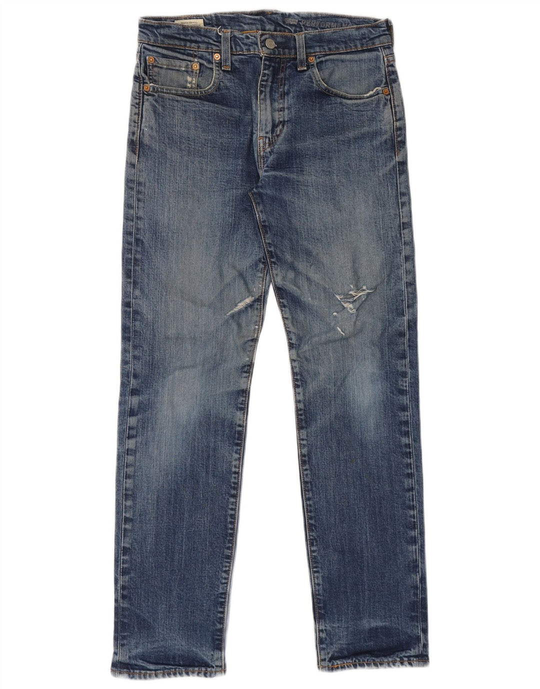 Calça jeans masculina Levi's Performance Distressed Straight W30 L30 Azul Algodão