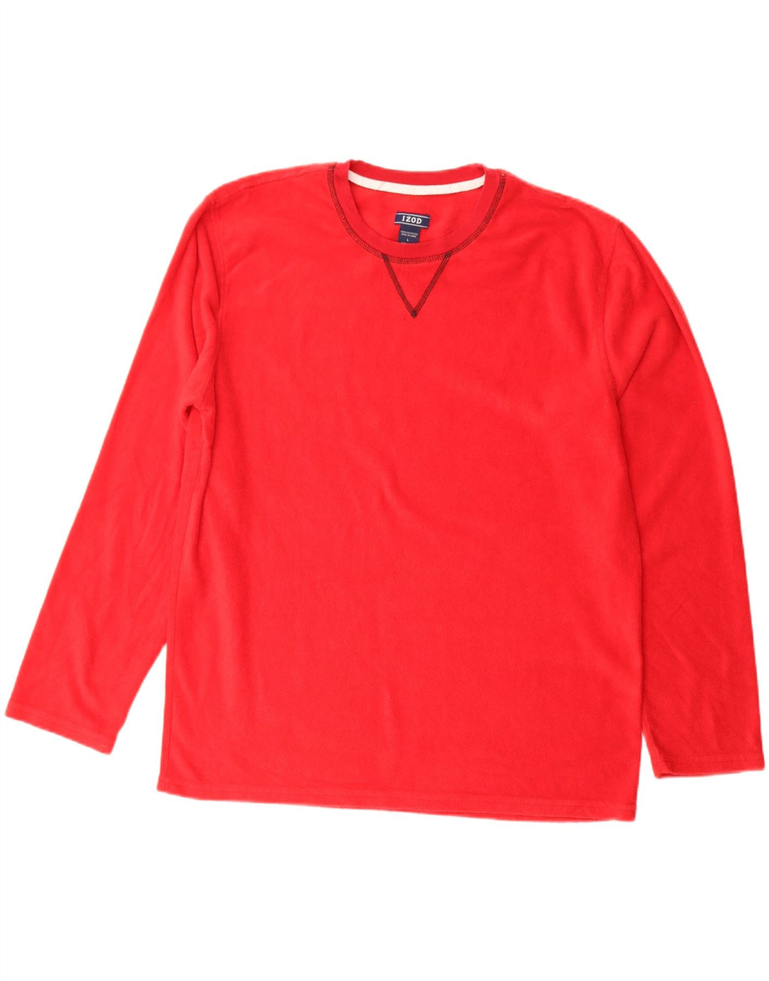 IZOD Mens Fleece Jumper Grande Poliéster Vermelho