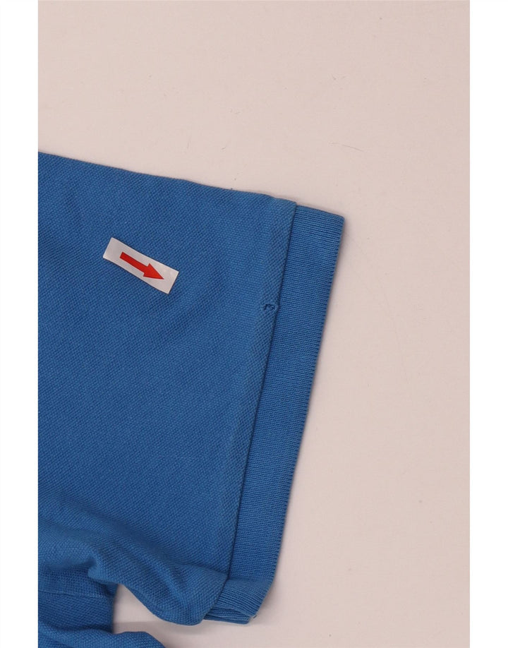 Camisa polo masculina Kappa algodão azul médio