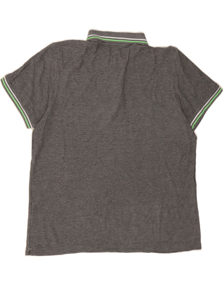 LOTTO Mens Polo Shirt 2XL Grey Cotton Vintage Lotto and Second-Hand Lotto from Messina Hembry 