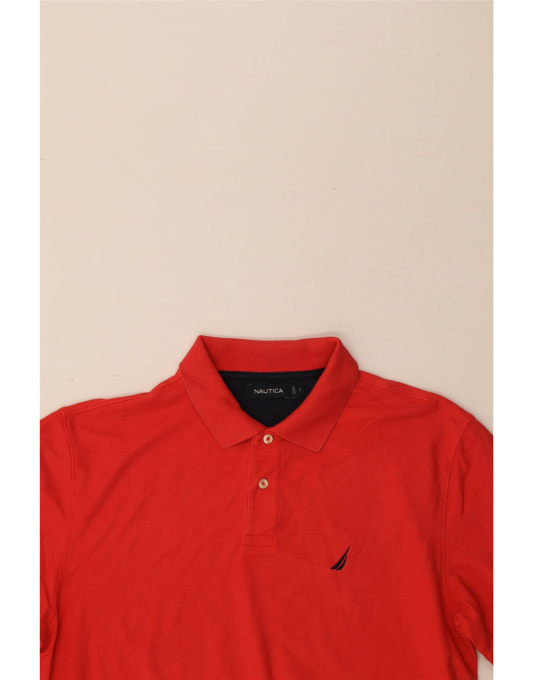 NAUTICA Mens Polo Shirt Large Red Vintage Nautica and Second-Hand Nautica from Messina Hembry 
