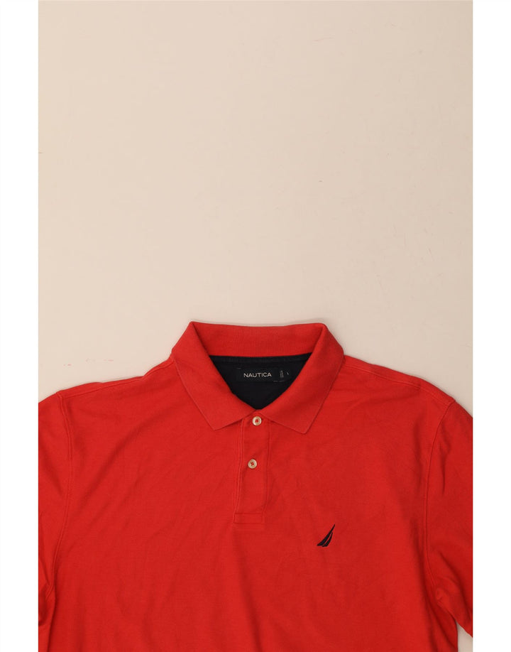 NAUTICA Mens Polo Shirt Large Red Vintage Nautica and Second-Hand Nautica from Messina Hembry 