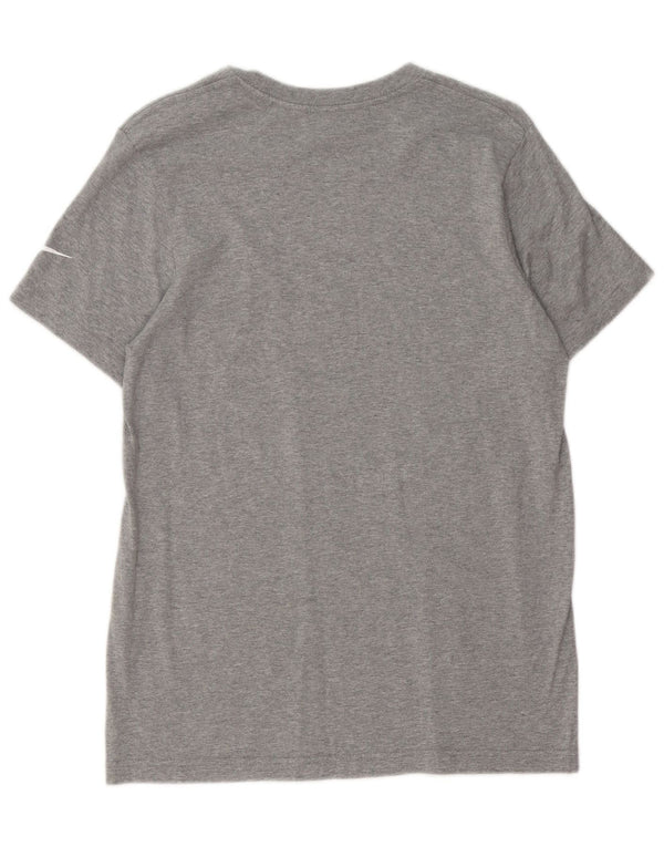 Camiseta masculina Nike NFL Slim Fit gráfica top médio cinza algodão