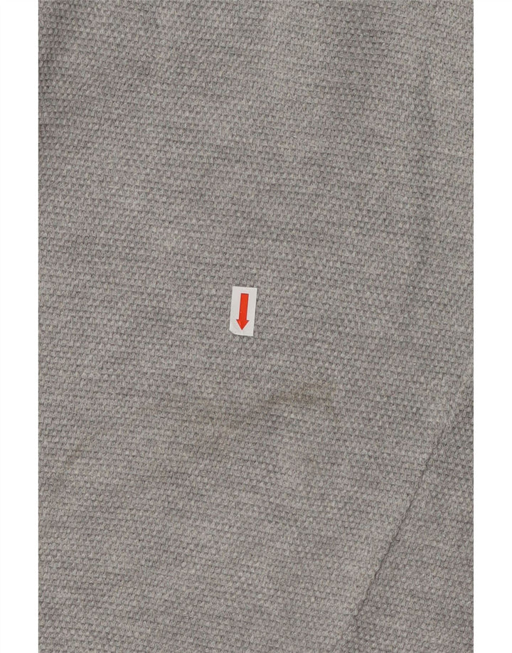 Zara Suéter masculino com gola redonda XL algodão cinza