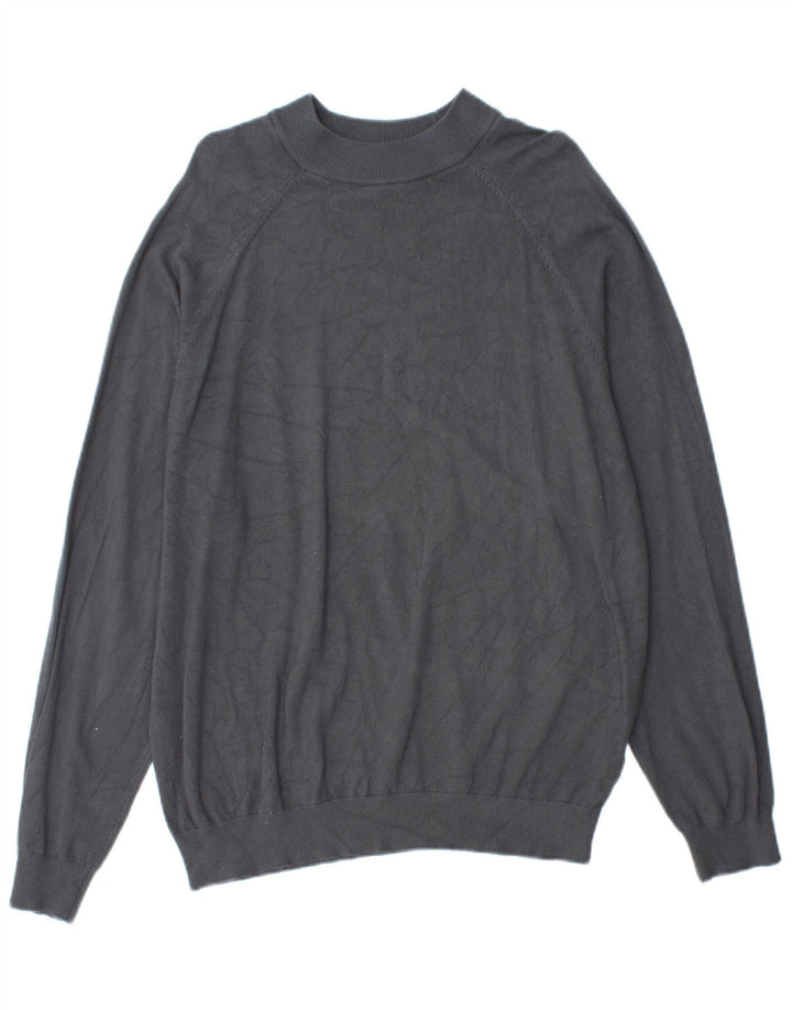 Suéter feminino Zara com gola tartaruga Reino Unido 14 Viscose cinza médio