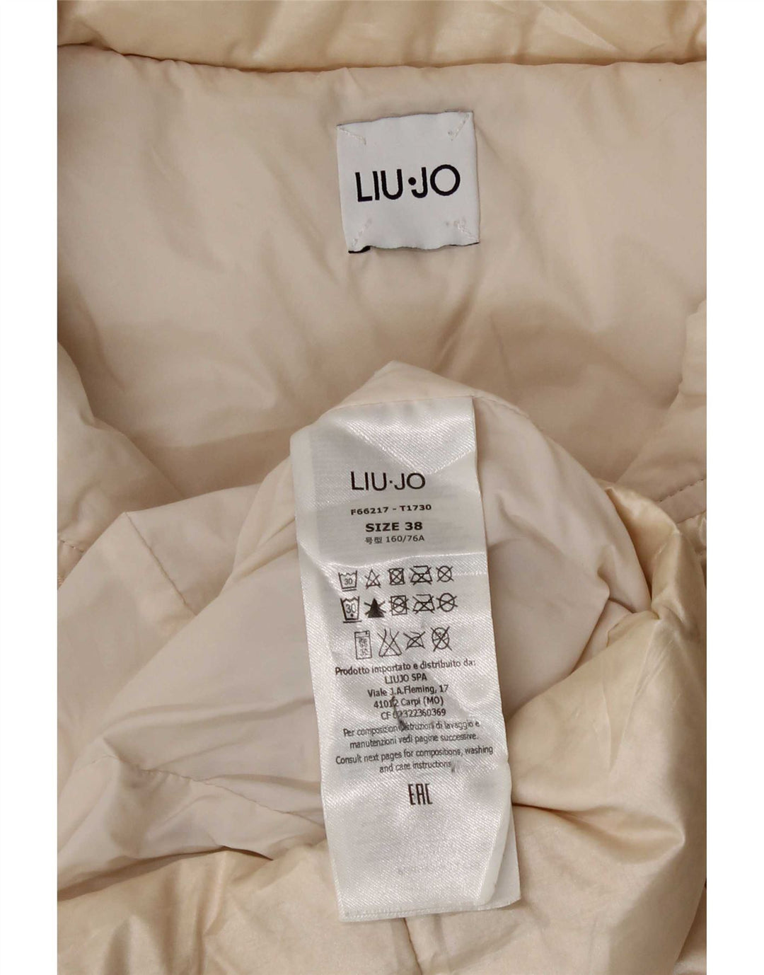 Casaco acolchoado feminino Liu Jo IT 38 XS off white poliamida