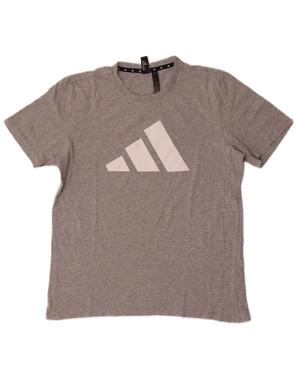 Camiseta Adidas Masculina Graphic Top Cinza Médio