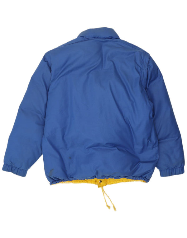 Jaqueta masculina acolchoada com capuz Ciesse Piumini UK 42 XL azul colorblock