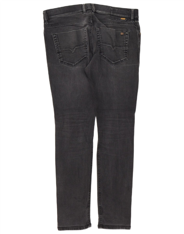 Diesel Mens Carrot Slim Jeans W32 L32 Algodão Cinza