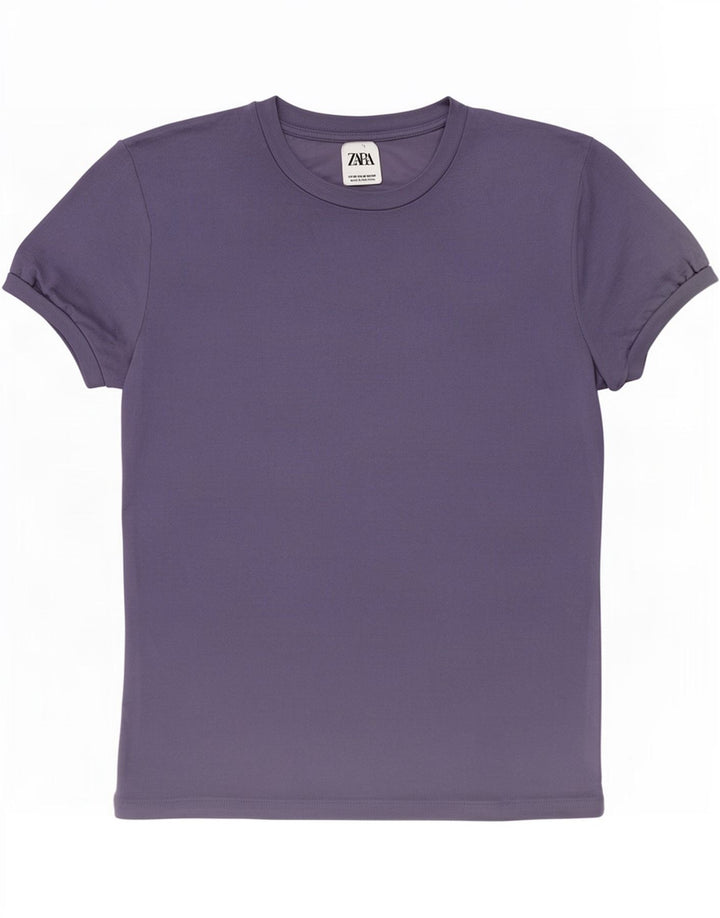 Camiseta masculina Zara Top médio azul viscose