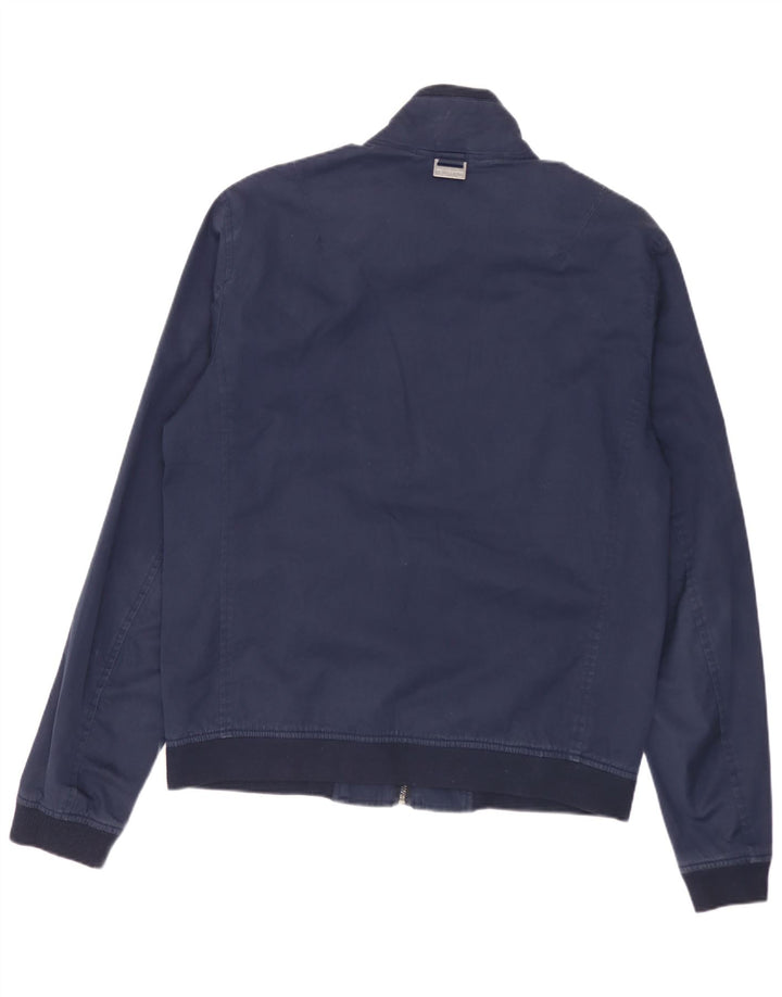 Jaqueta bomber masculina Michael Kors Reino Unido 36 pequena viscose azul marinho