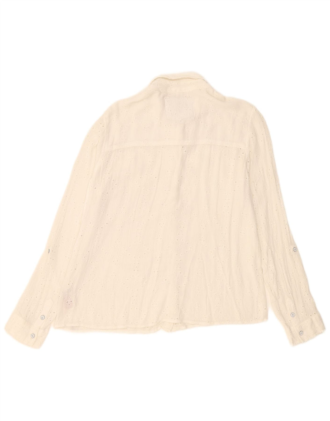 Camisa feminina Superdry UK 18 XL algodão branco