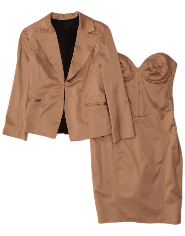 Elisabetta Franchi Conjunto feminino de 2 peças IT 44 poliéster bege médio
