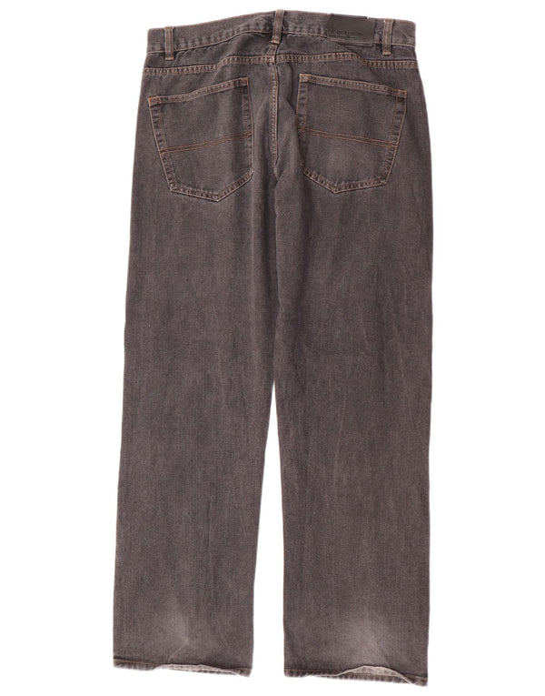 Pierre Cardin Mens Straight Jeans W36 L30 Cinza Algodão
