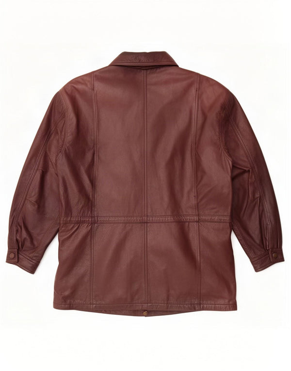 Jaqueta de couro masculina Montes UK 44 2XL marrom