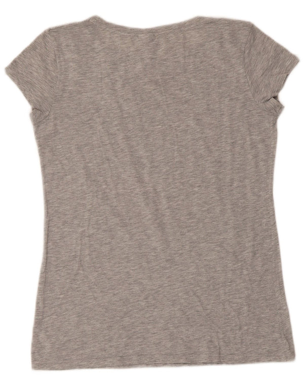 Camiseta feminina Benetton Snoopy Graphic UK 12 cinza médio manchado