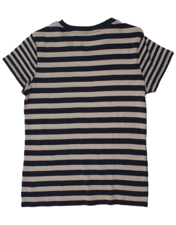 Camiseta Nike Menino Top 12-13 Anos Grande Listrado Azul Marinho