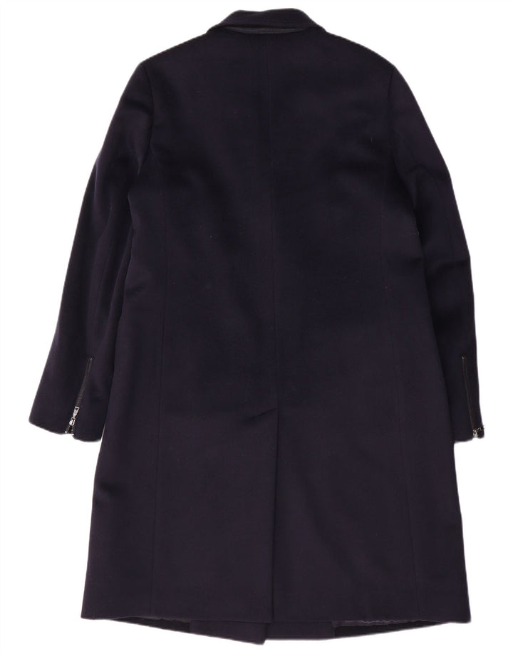 Jaeger Casaco feminino oversized com peito duplo Reino Unido 10 pequeno lã azul marinho