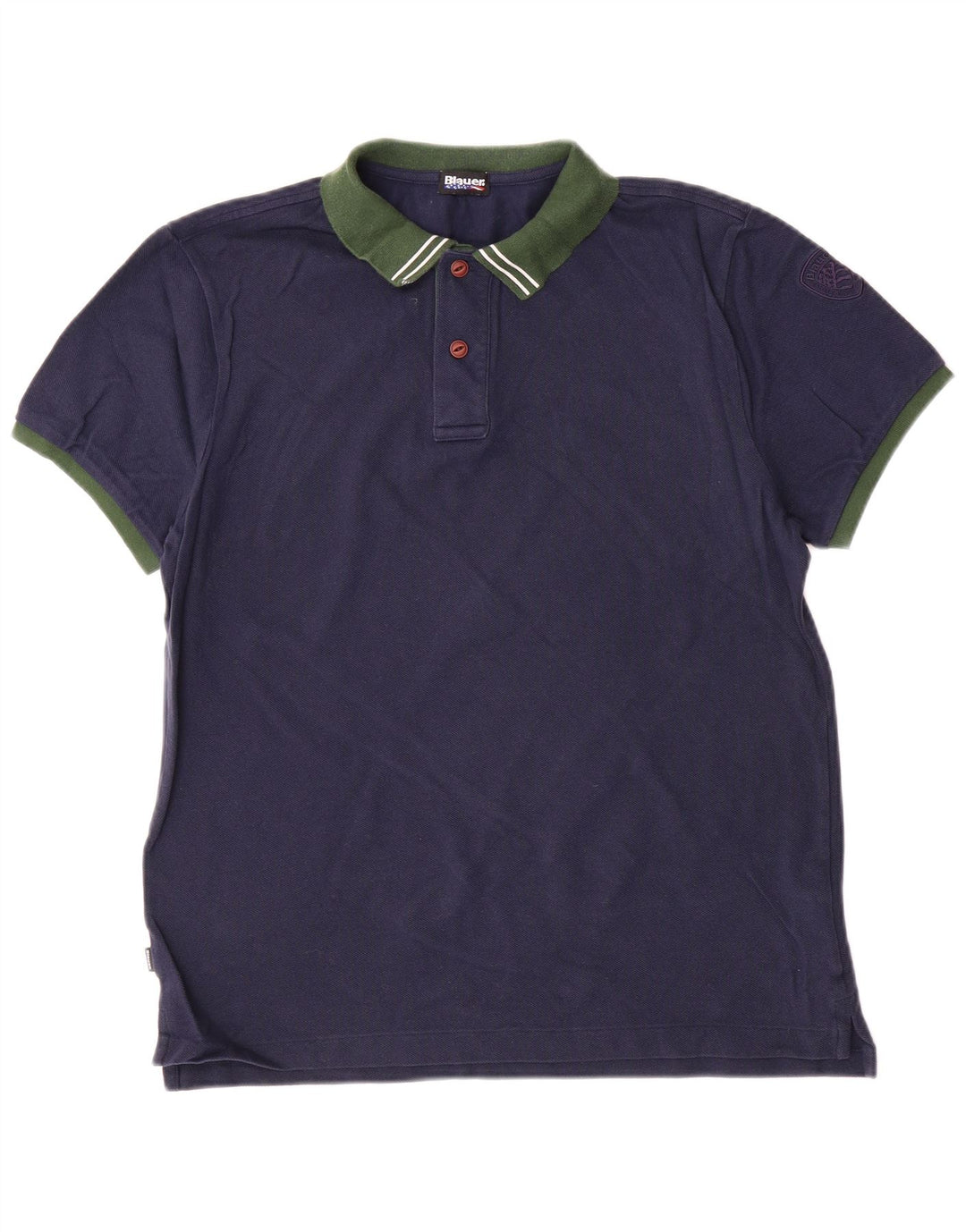 Camisa pólo masculina Blauer grande algodão colorblock azul marinho