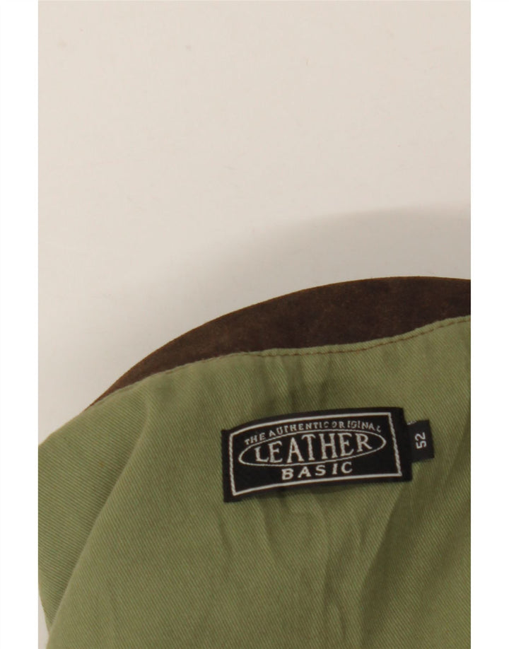 Jaqueta de couro masculina básica IT 52 XL couro marrom