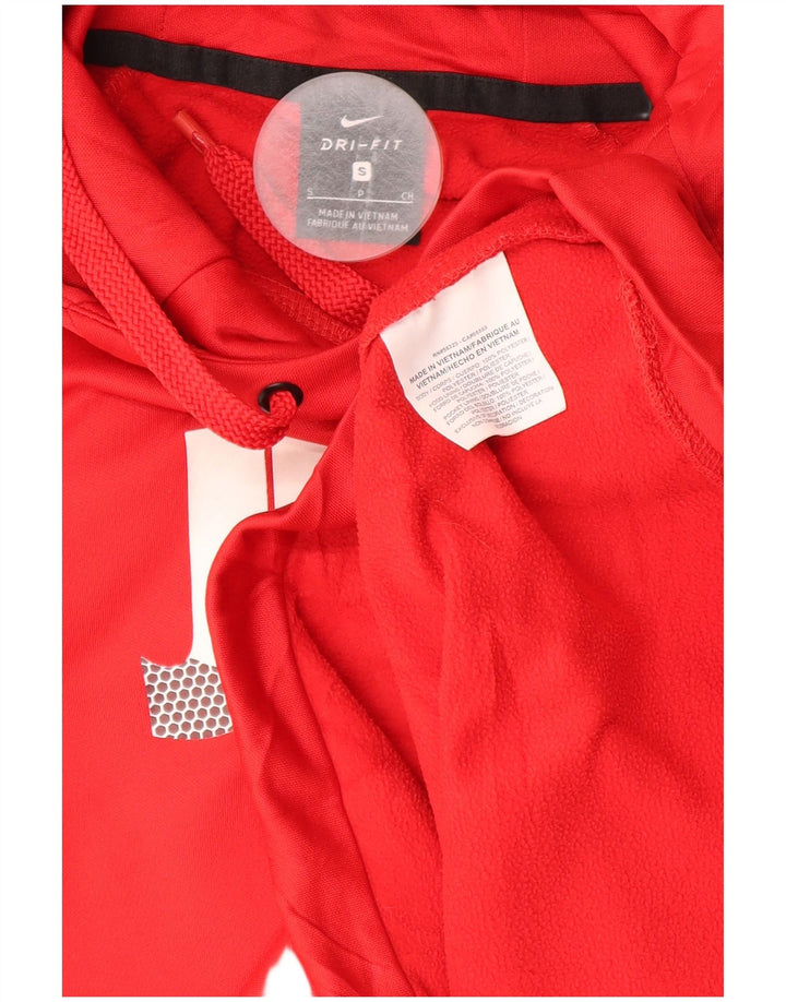 Suéter Nike masculino Dri Fit Graphic com capuz pequeno poliéster vermelho