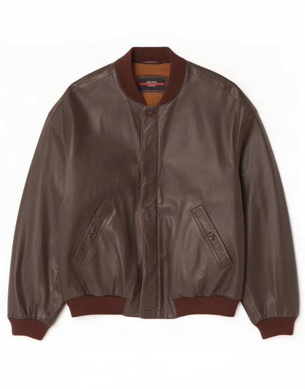 Vintage Mens Leather Jacket UK 40 Large Brown
