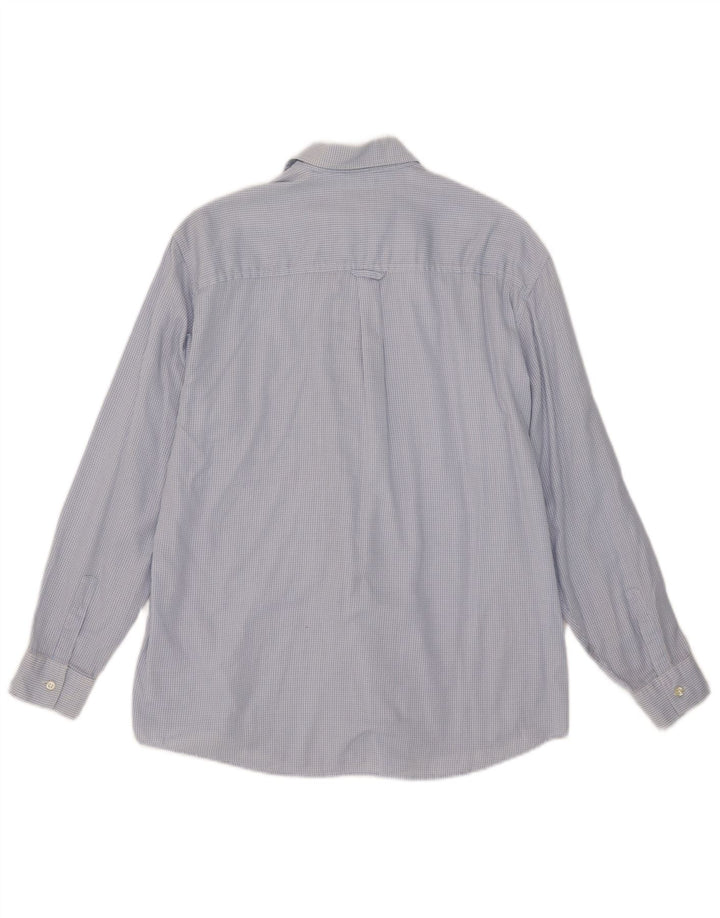 Camisa masculina de flanela Henry Cottons tamanho 16 grande algodão xadrez azul