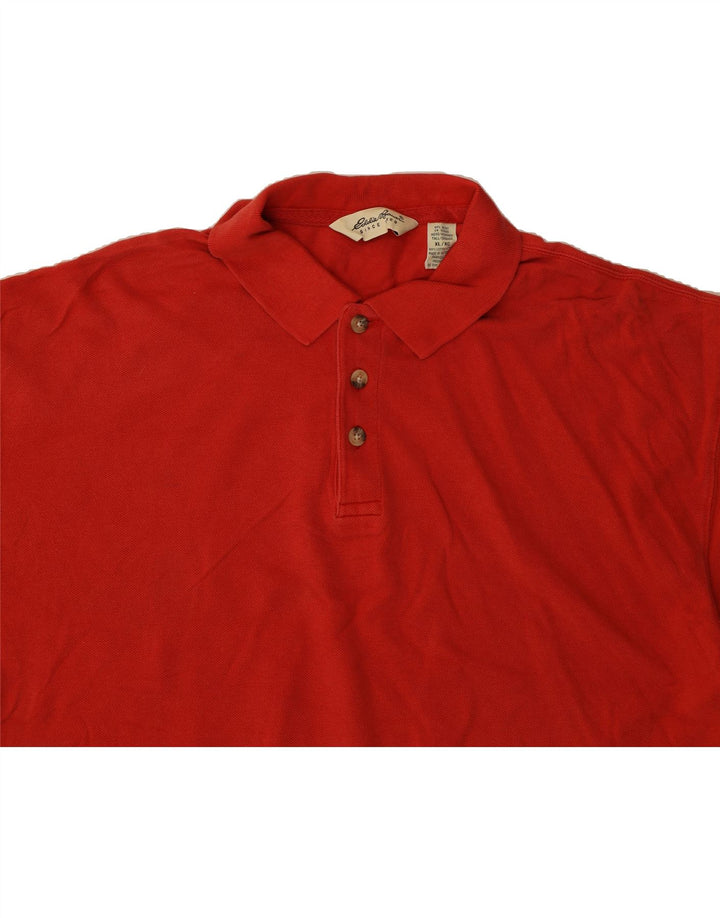 EDDIE BAUER Mens Polo Shirt XL Red Cotton Vintage Eddie Bauer and Second-Hand Eddie Bauer from Messina Hembry 