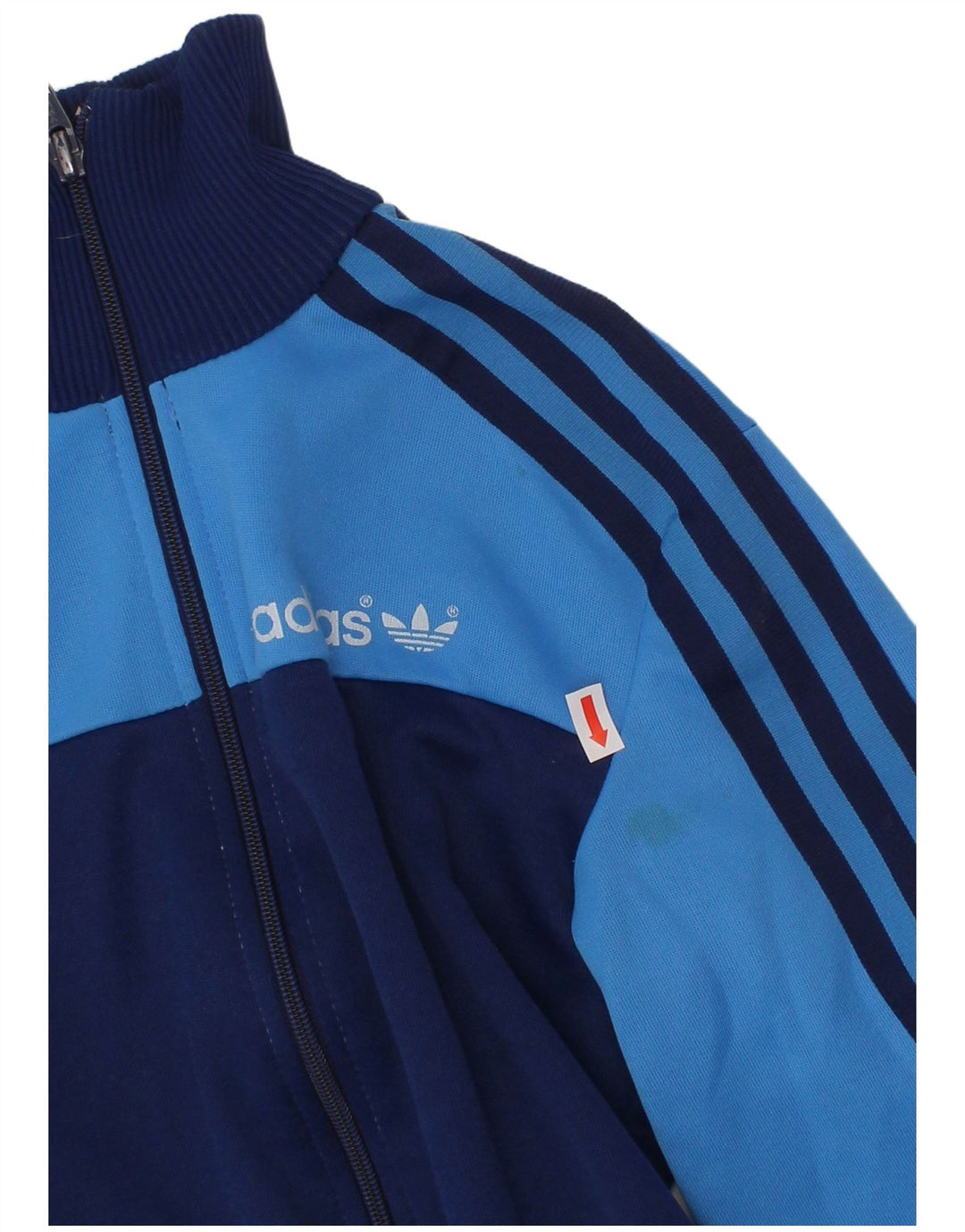 ADIDAS Meninos Tracksuit Top Jacket 9-10 Anos Azul Marinho Colorblock
