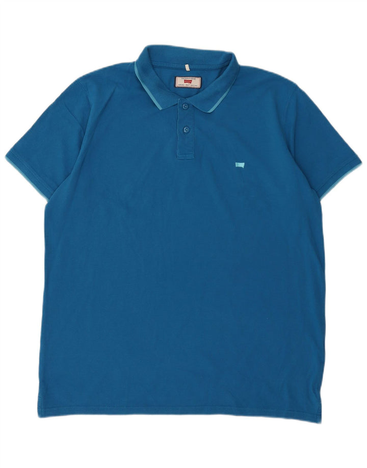 Camisa polo masculina Carrera grande azul