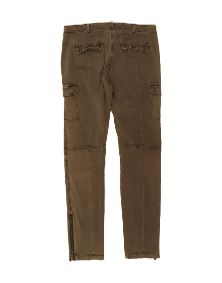 TOMMY HILFIGER Womens Slim Cargo Trousers W34 L32 Green Vintage Tommy Hilfiger and Second-Hand Tommy Hilfiger from Messina Hembry 
