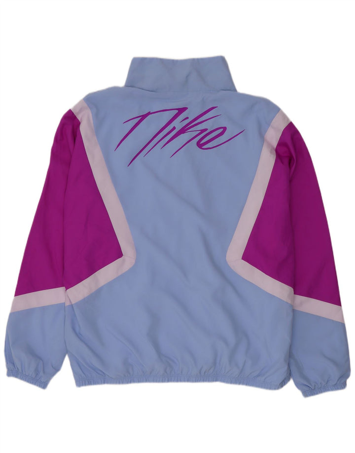 Nike Womens Graphic Tracksuit Top Jacket UK 14 Médio Azul Esportes