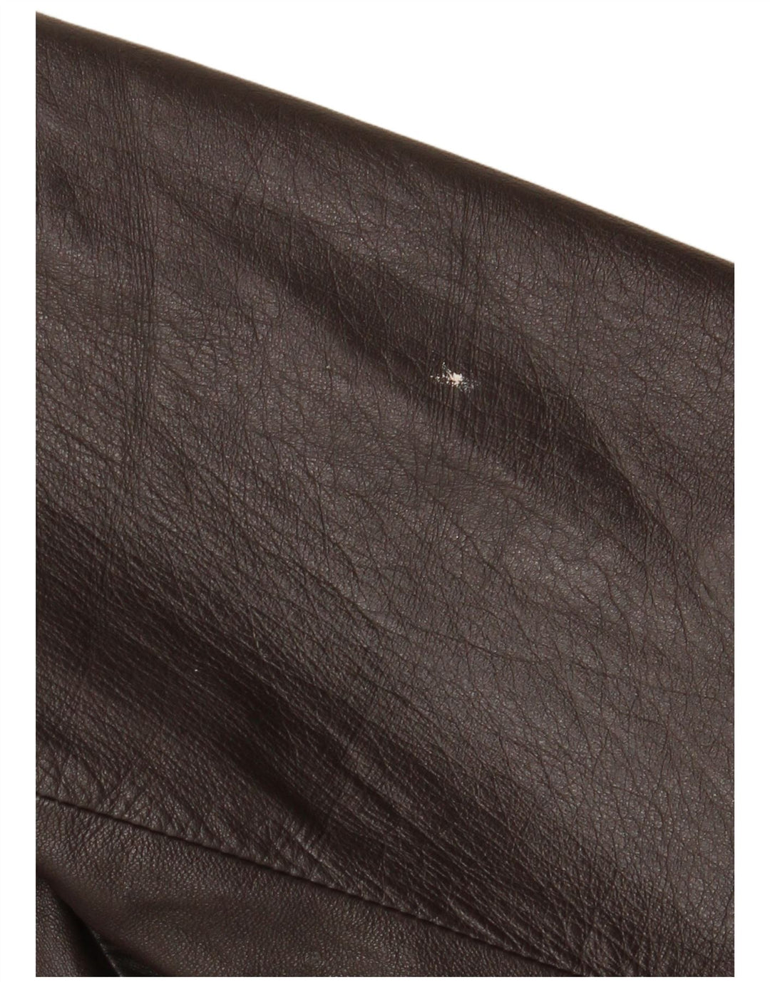 Jaqueta blazer feminina vintage de couro com 3 botões Reino Unido 18 XL couro marrom