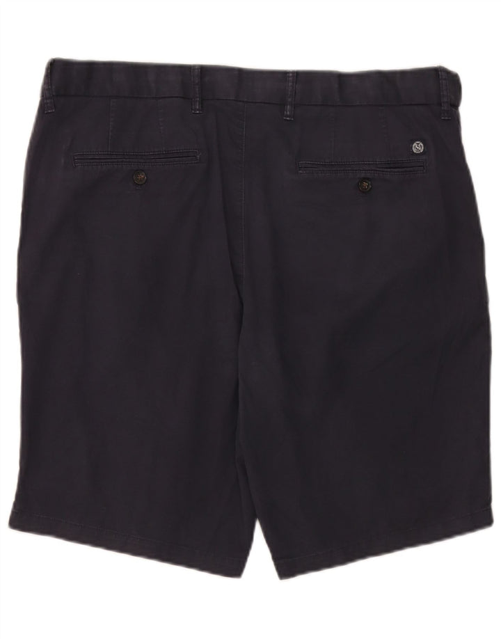 Shorts chino masculino Marks & Spencer W36 grande algodão azul marinho