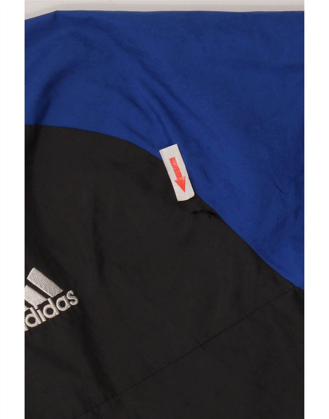 Jaqueta corta-vento masculina Adidas 9-10 anos preto colorblock poliéster