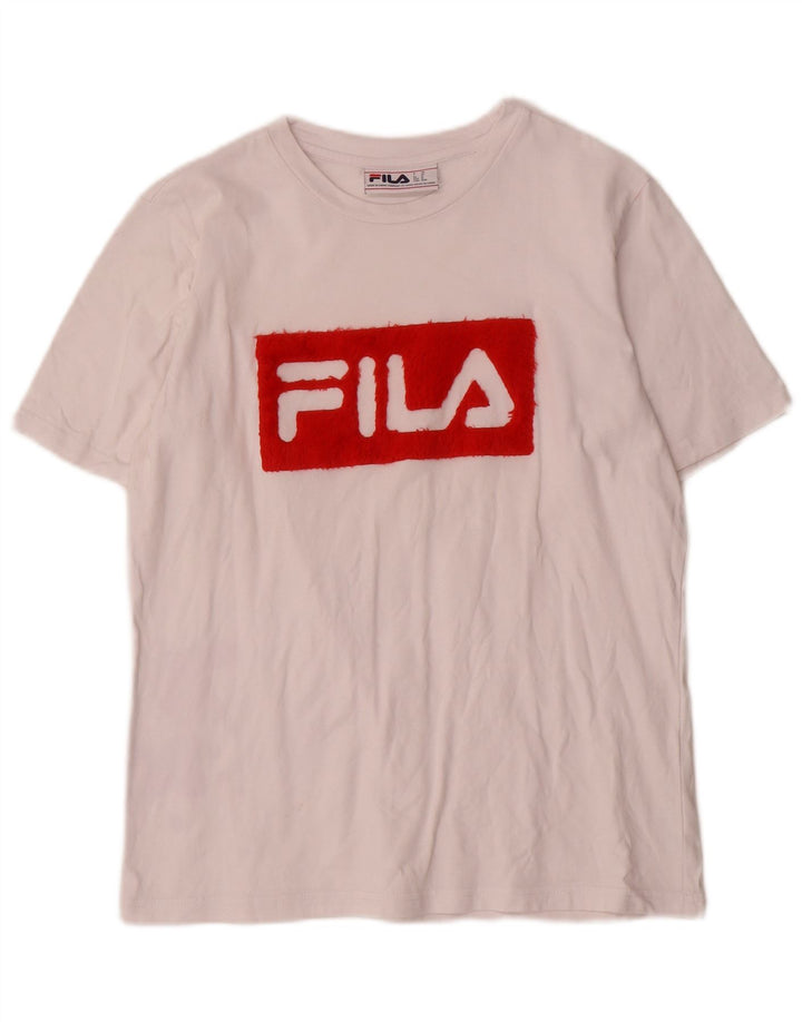 Camiseta feminina Fila Graphic UK14 médio algodão branco