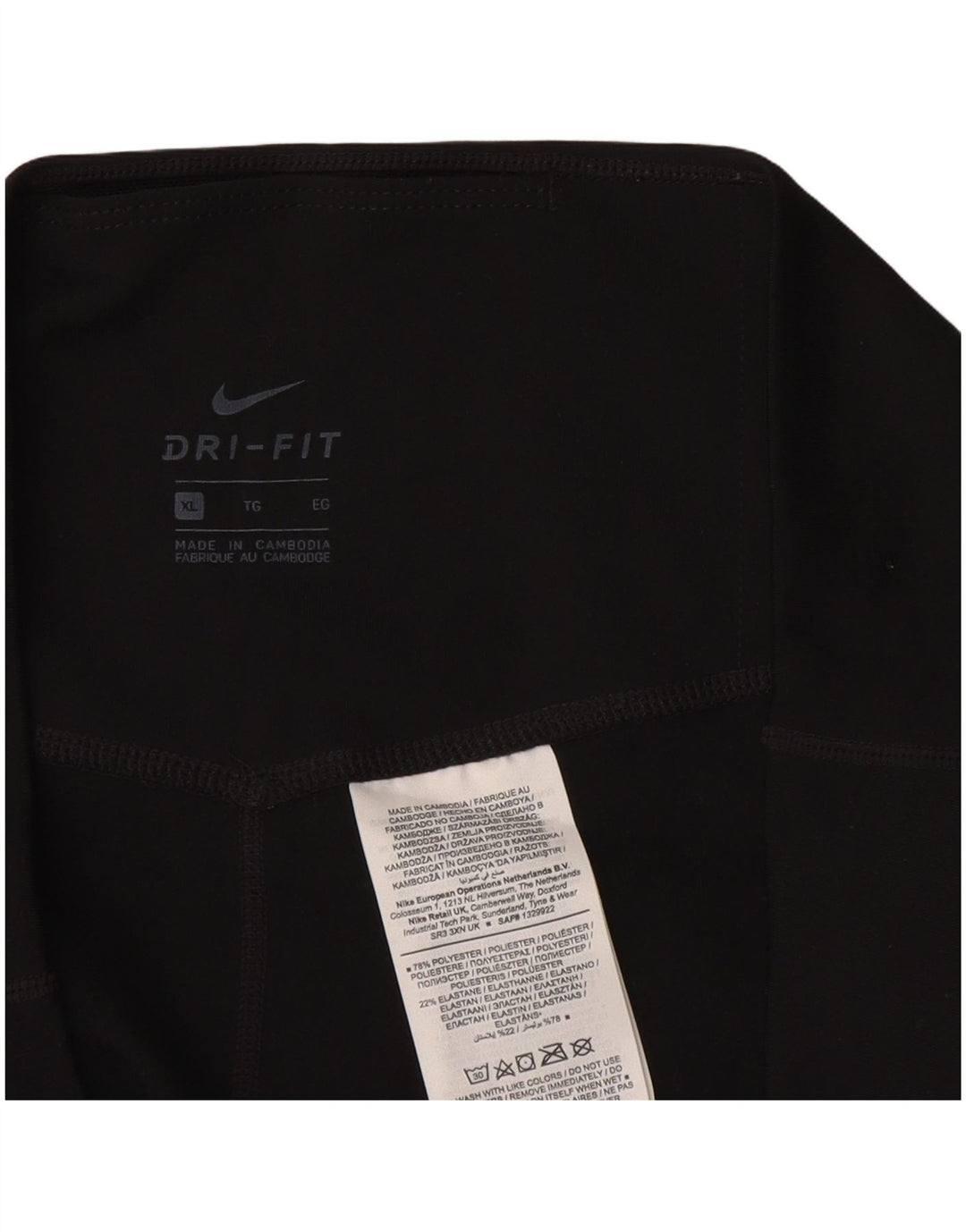 Leggings Nike Dri Fit Feminina UK 18 XL Preto Poliéster