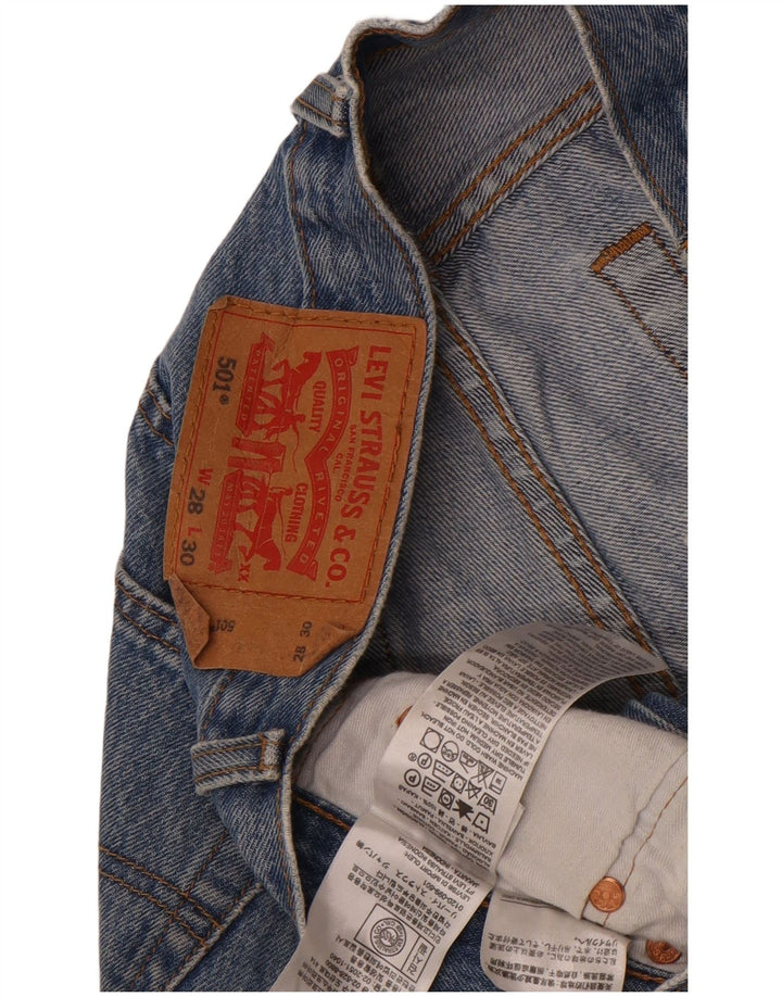 Levi's Masculino 501 Straight Jeans W28 L30 Azul Algodão