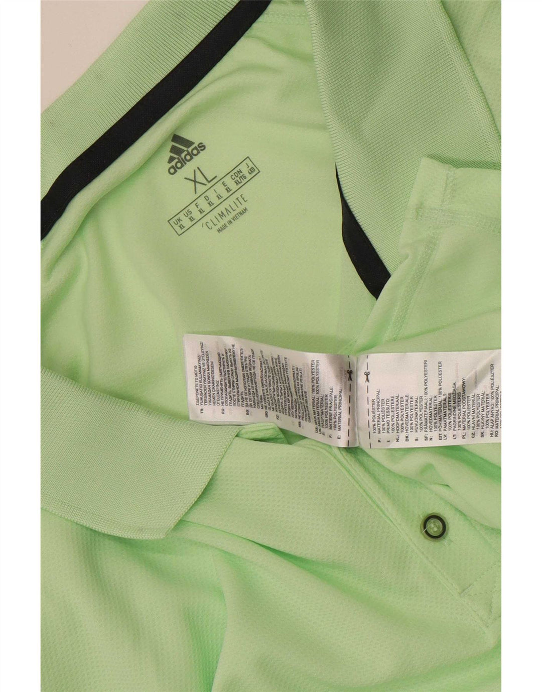 Adidas Mens Climalite Polo Shirt XL Verde Poliéster