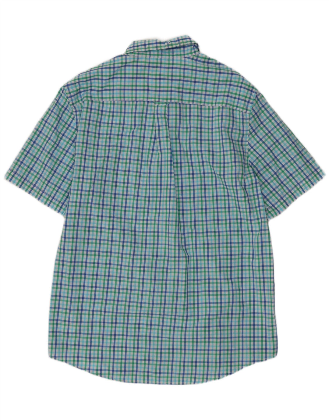 Camisa masculina de manga curta Chaps grande algodão guingão multicolorido