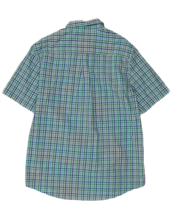 Camisa masculina de manga curta Chaps grande algodão guingão multicolorido