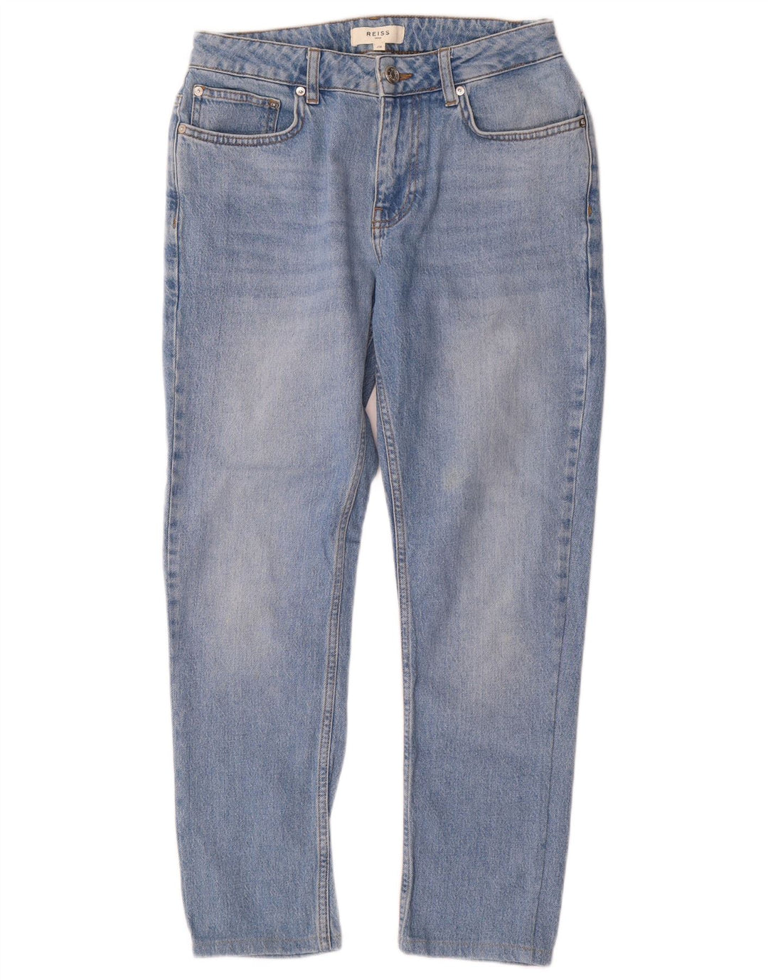 Jeans cônicos femininos Reiss W28 L27 azul